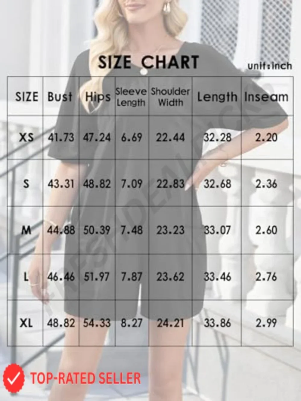 Women's Casual Oversized Romper Jumpsuit with Pockets, Reversible Short Sleeve